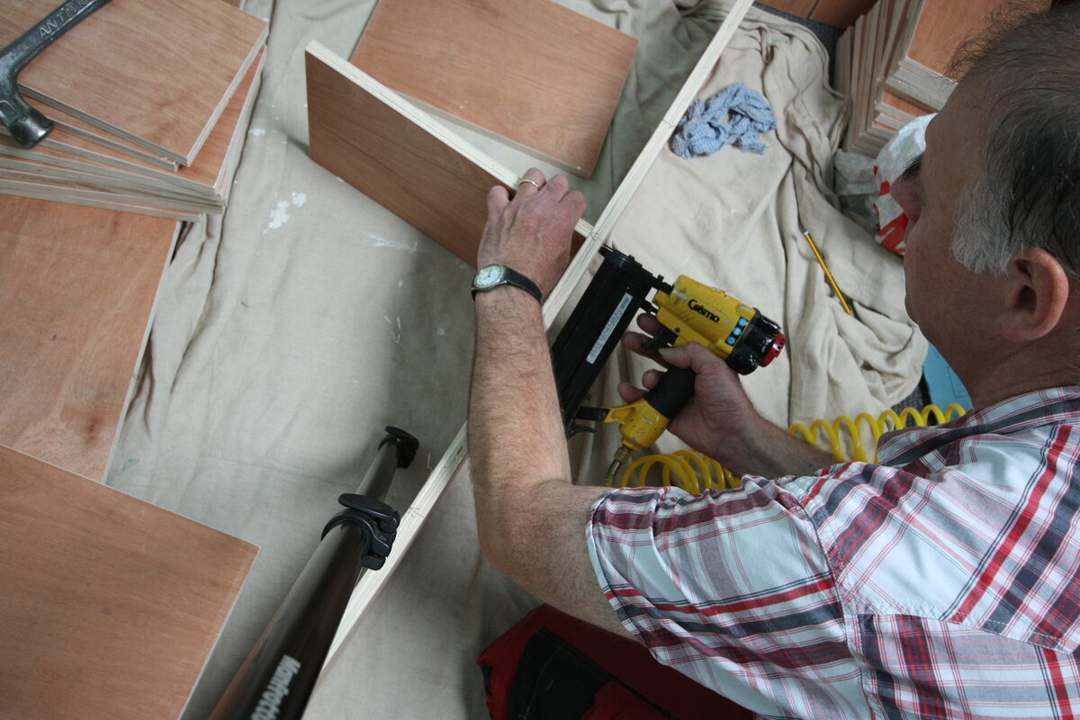 Oz the Carpenter in workshop
